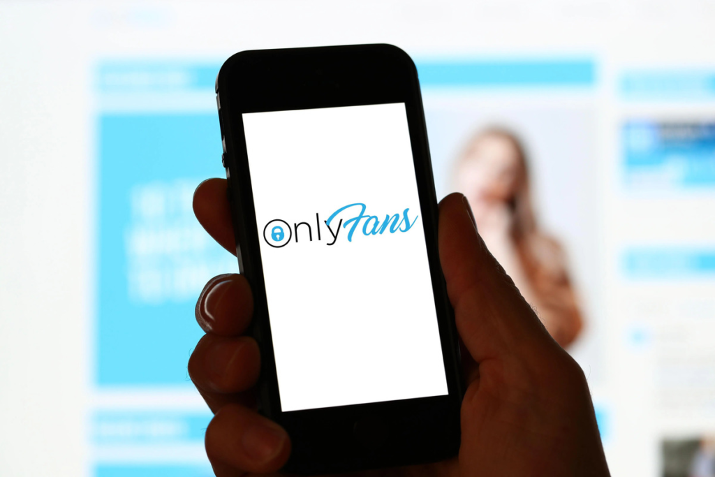 OnlyFans-Logo auf dem Telefon